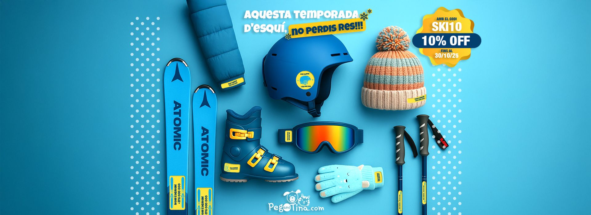 Etiquetes material d'esquí · pegandtina.com