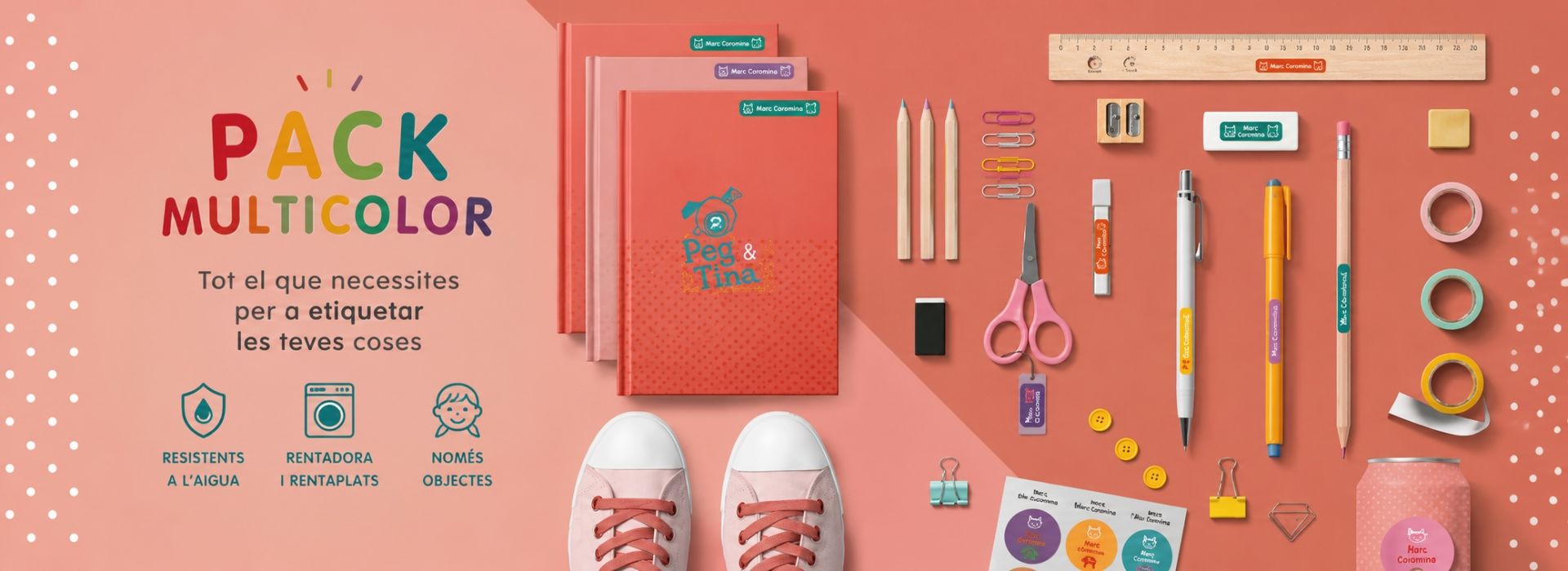 Etiquetes Multicolor · pegandtina.com